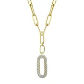 0.92CT DIAMOND PAPER CLIP LINK NECKLACE