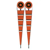 2 Color Horizontal Deluxe 7'x5' Chain Set With 15&amp;quot; Padded Bullseye- Orange/black