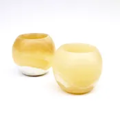 Alabaster Orb Votive Holder