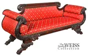 A Carved Mahogany Classical Sofa, possibly Portsmouth, NH, c.1830