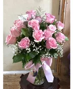 18 BLUSHING PINK ROSES