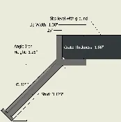 1 1/4″x 1 1/4″x 1/4″x 96″ Angle Iron Embeds Galvanized Type Y