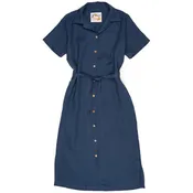 Aloha Dress - French Linen Fine Canvas - Blue