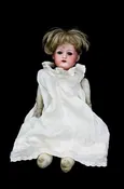 ANT Heubach Koppelsdorf 275 Bisque Doll Open Mouth Eyes Kid Joints Leather Wig