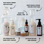 Complete Chemo + Radiation Skincare Collection: Body Lotion + Soothing Balm + Cooler Roll + Body Wash + Lip Balm + Face Serum