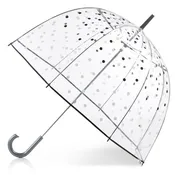 Clear Bubble Umbrella with Colorful Accents