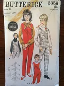 1960s Butterick Girl's Jumpusit and Blouse Pattern #3356 Sz 8 Bust 26" - 1960s Butterick / 60s Butterick / 19