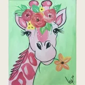 Art to go paint kit "Gia Giraffe" | The Painted Petal | Art Design Studio | Sanford NC