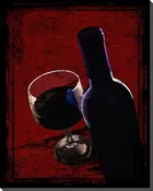 A Glass of Merlot Wine Wrapped Canvas Giclee Print Wall Art