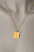 14K Cross Engraved Pendant Necklace