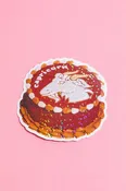 Capricorn Glitter Horoscope Cake Sticker