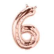 13.5" Number Balloons - Rose Gold