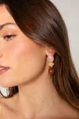 3 Bead Post Acetate Drop Earring