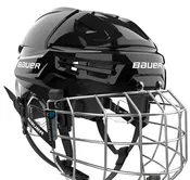 New Bauer RE-AKT 70 Combo Black Ice Hockey Helmet