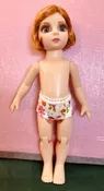 Panty – White Floral & Cherry with Lace Trim (Fits 10″ Dolls)
