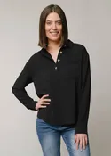 Brandi Black Button Down