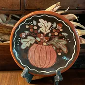 Acorn & Leaf Filled Pumpkin