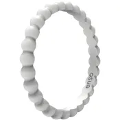 Enso Rings Beaded Stackables Series Silicone Ring - Misty Grey