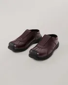 Aurix Slip On Mule in Oxblood Leather