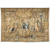 17th Century Regal Flemish baroque Historical tapestry Royal court Antiques LA