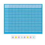 4 Piece Classroom Incentive Chart and Sticker Set - Horizontal Blue