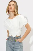 Adelyn Rae Freya Crocket Detail Crop Top