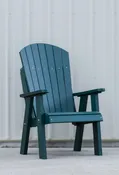 Heavy Duty Poly Lawn, Patio, Beach, and Fanback Camping Chair Green
