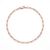 14k Gold Paperclip Chain Bracelet