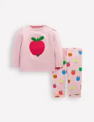 Appliqué Jersey Play Set-Vintage Pink Small Apples