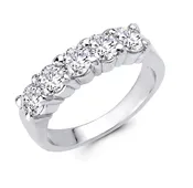 Forever Five Diamond 5-Stone Platinum Anniversary Band