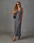 Adelina Lace Trim Maxi Dress