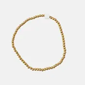 14k 3mm Gold Bead Bracelet