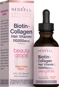 Biotin + Collagen Beauty Drops Citrus Fusion Flavor, 2 fl oz (59 mL) Liquid