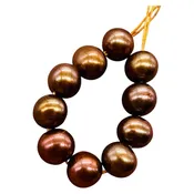 10 Copper Freshwater Pearls 5.5mm Round Genuine Pearl Beads Jewelry Making