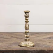 Aged Taper Candlestick 9.5"