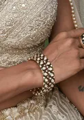 Aadhvi green polki bangles