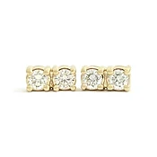 2-Stone Diamond Bar Stud Earrings — Salvatore & Co.