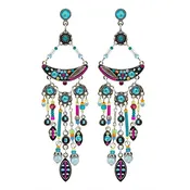 Firefly Botanical Moonlight Cascade Chandelier Post Earring-Multicolor