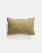 12" X 20" THROW PILLOW CASE  - WASHED OLIVE HANDLOOM COTTON BLANKETING