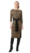 Abstract Jacquard Knit Sheath