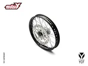 17"x1.60 COMPLETE STEEL FRONT WHEEL