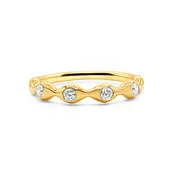 14K Curvy Diamond Inlay Ring