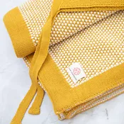 Elegant Organic Cotton Baby Blanket and Bonnet Set