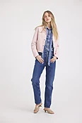 Alexa Burnished Leather Jacket Quarry