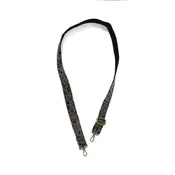 1.25" Guitar Strap, Grey Abstract Faux Fur