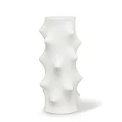 Abbott - Tall Vase with Spikes-White-12"H - Clearance