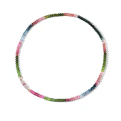 CABOCHON TOURMALINE NECKLACE WITH PAVÉ CAPSULE CLASP IN 18K ROSE GOLD