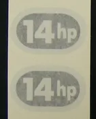 14HP Horsepower Decal Set for Cub Cadet Engines