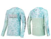 Heavy Hauler Fishing Gear logo Fishing long sleeve shirt–Blue/Green Water with UPF 50