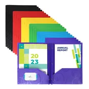 2 Pocket Folder with Prongs / 20 Pack